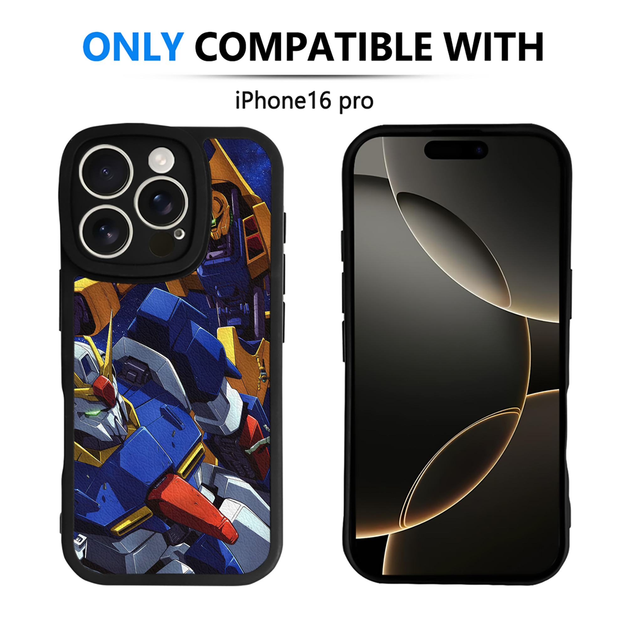 （画像用） 機動戦士ガンダム Mobile Suit Gundam 【iPhone 16シリーズ対応】シリコンスマホケース（レザー調） 材質：シリコン